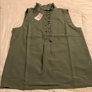 JCrew Factory button sleeveless blouse